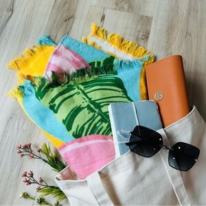 Bright Tropical Banana Beach Blanket